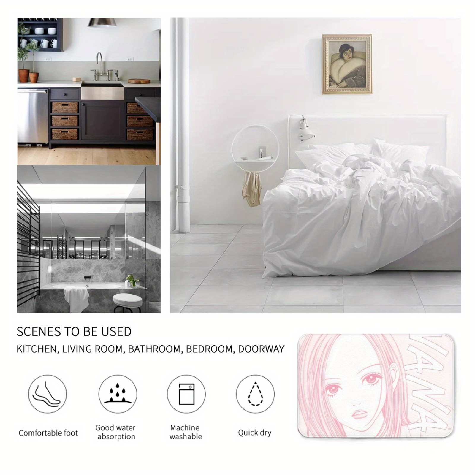 Adorable Flannel Rugs Featurin - Outdoor Camping Anime のレビューと価格
