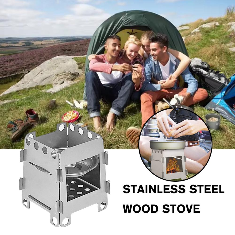 Folding Camping Wood Stove Por - Outdoor Gas Camping Oven のレビューと価格