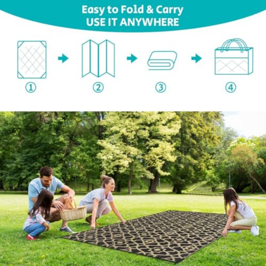 Outdoor Rug Waterproof 8x10, P - Outdoor Camping Rugs 8X10 のレビューと価格