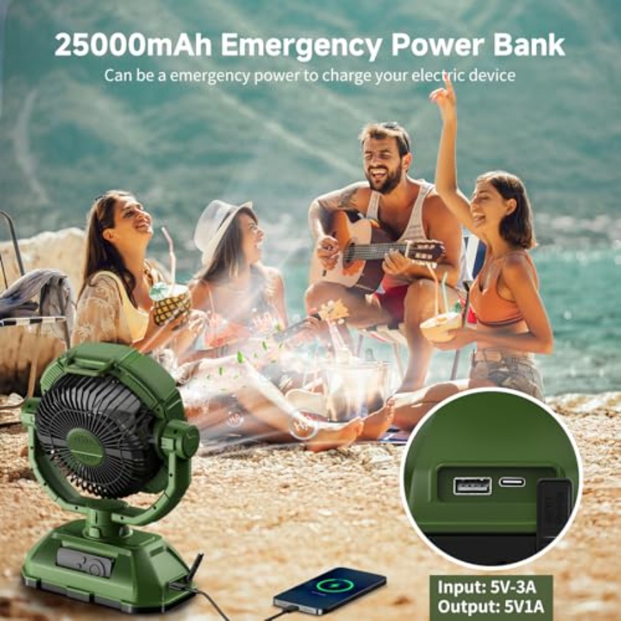 Portable misting fan for outdo - Outdoor Camping Fan のレビューと価格