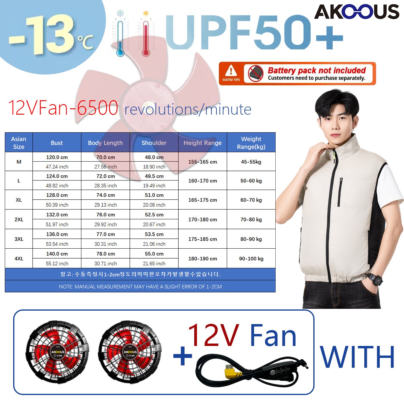 12V 5V USB Cooling Fan Vest Me - Outdoor Camping Air Conditioner のレビューと価格