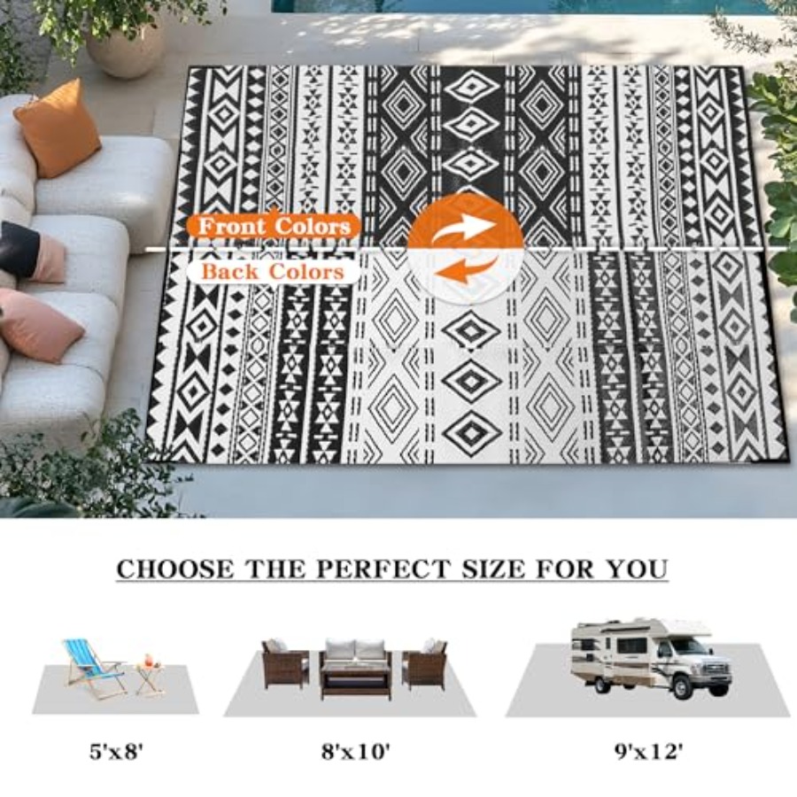 Outdoor 8x10 ft waterproof pat - Outdoor Camping Rugs 8X10 のレビューと価格