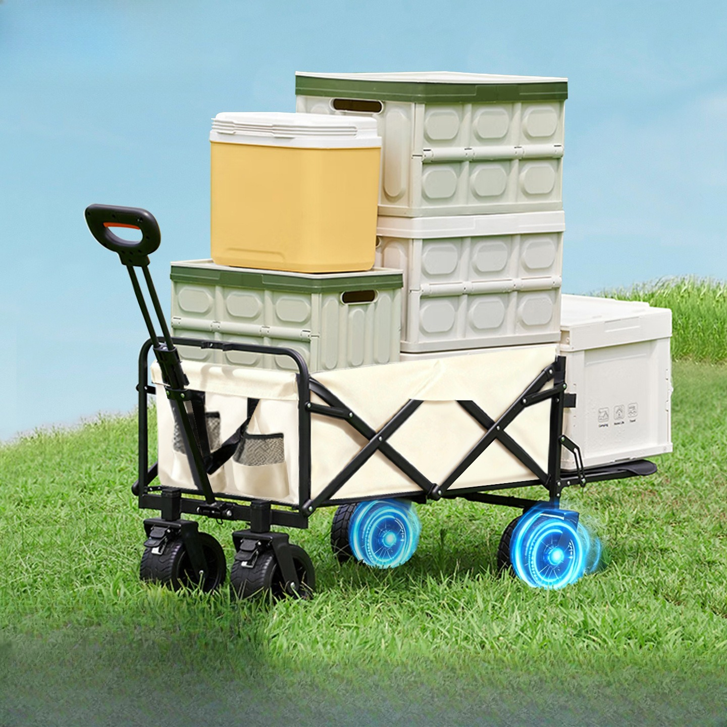 Electric Camping Cart, Foldabl - Outdoor Camping Trailer のレビューと価格
