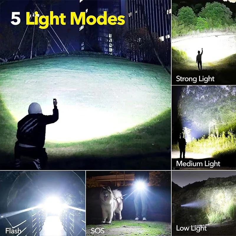High Power LED Flashlight Rech - Outdoor Camping And Fishing のレビューと価格
