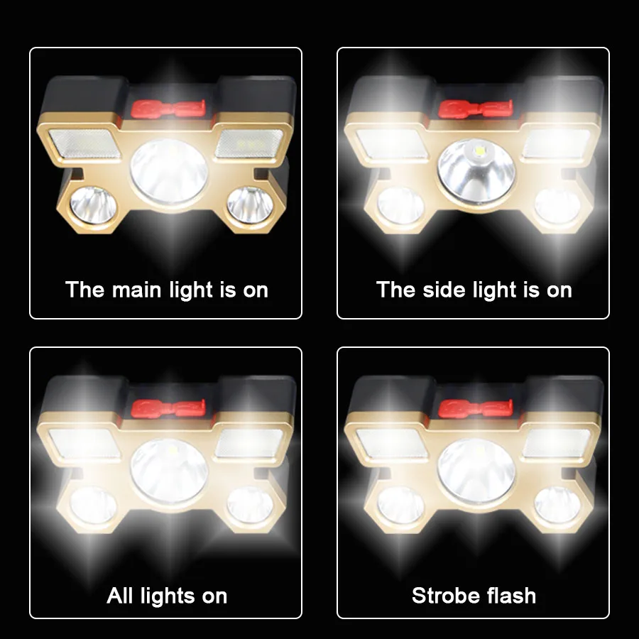 Rechargeable LED Headlamp 5 LE - Outdoor Camping And Fishing のレビューと価格