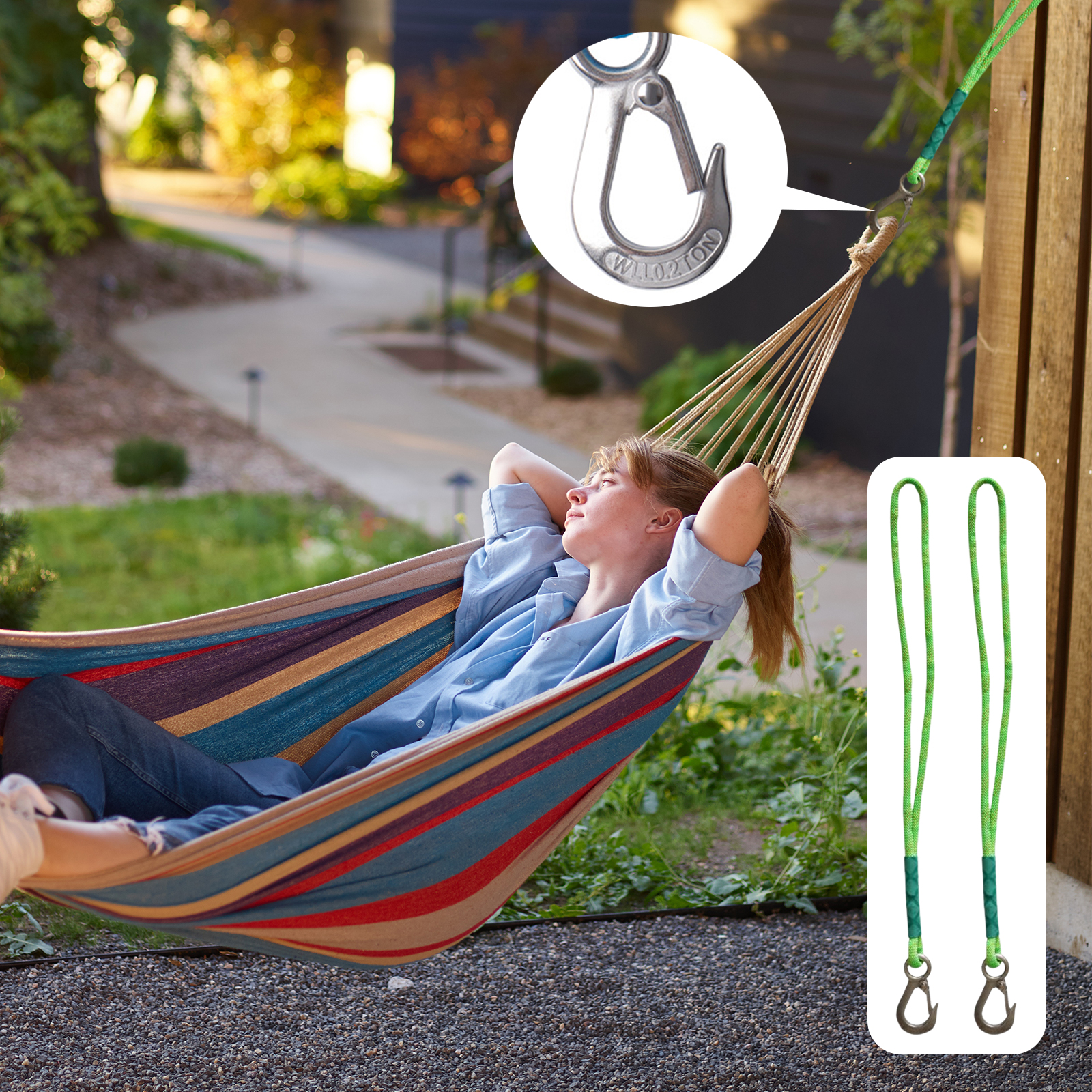 Swing Suspension Strap with He - Outdoor Camping Hammock のレビューと価格