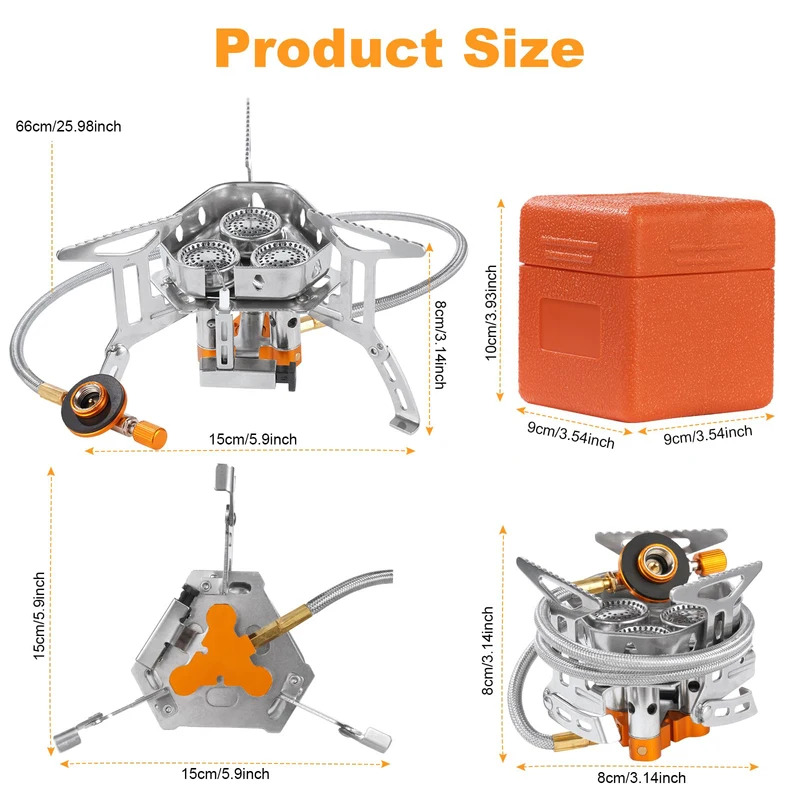 5800W High-Power Camping Gas S - Outdoor Gas Camping Oven のレビューと価格