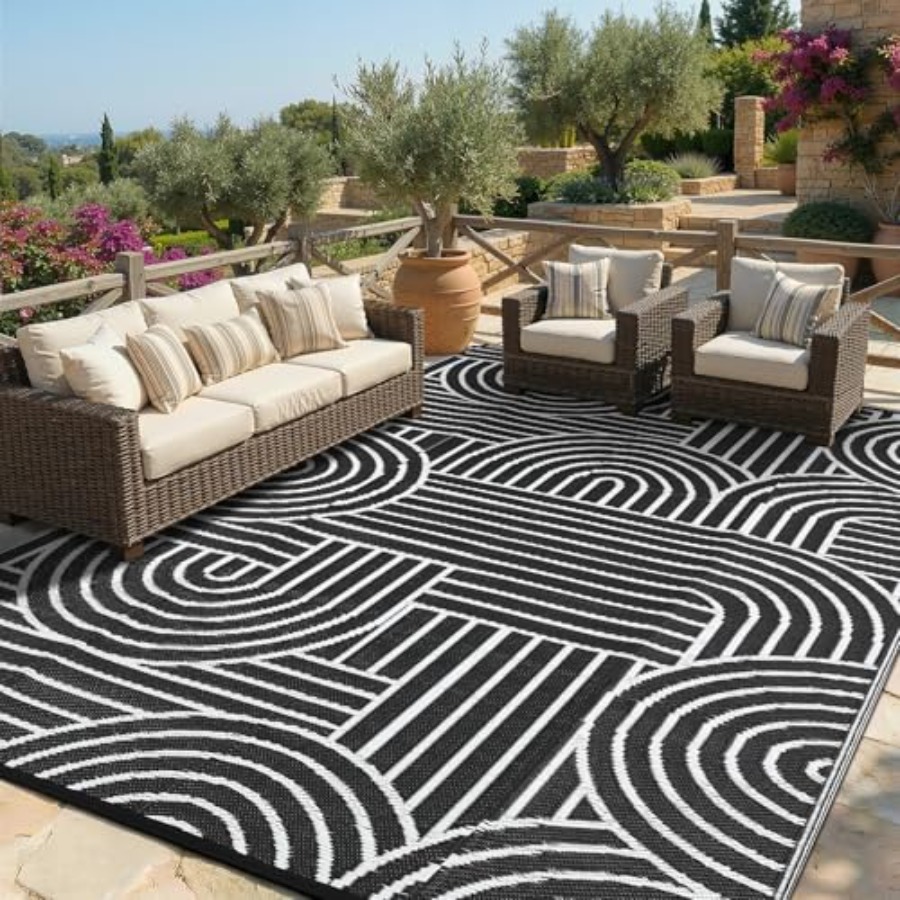 Reversible Rainbow Outdoor Rug - Outdoor Camping Rugs 8X10 のレビューと価格