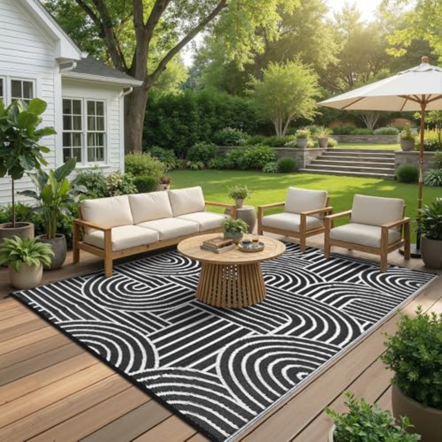 Reversible Rainbow Outdoor Rug - Outdoor Camping Rugs 8X10 のレビューと価格